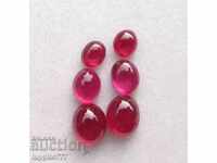 7.40 carat ruby ​​6 pieces of cabin 3 pairs