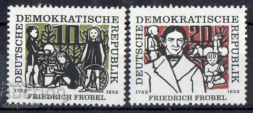 1957. GDR. Friedrich Froebel, a German pedagogue.