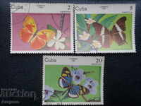 Lot Cuba 1984 - Butterfly, 2, 5 and 20 Sentavos