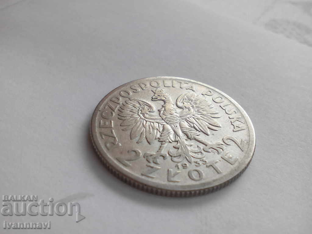 Auction 2 zloty 1933 Poland Auction 2 zloty 1933 Poland