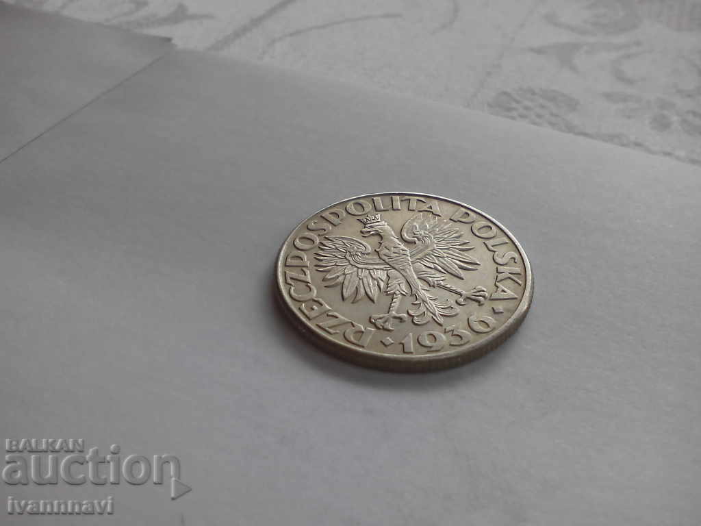 Auction 2 zloty 1936 Poland Auction 2 zloty 1936 Poland