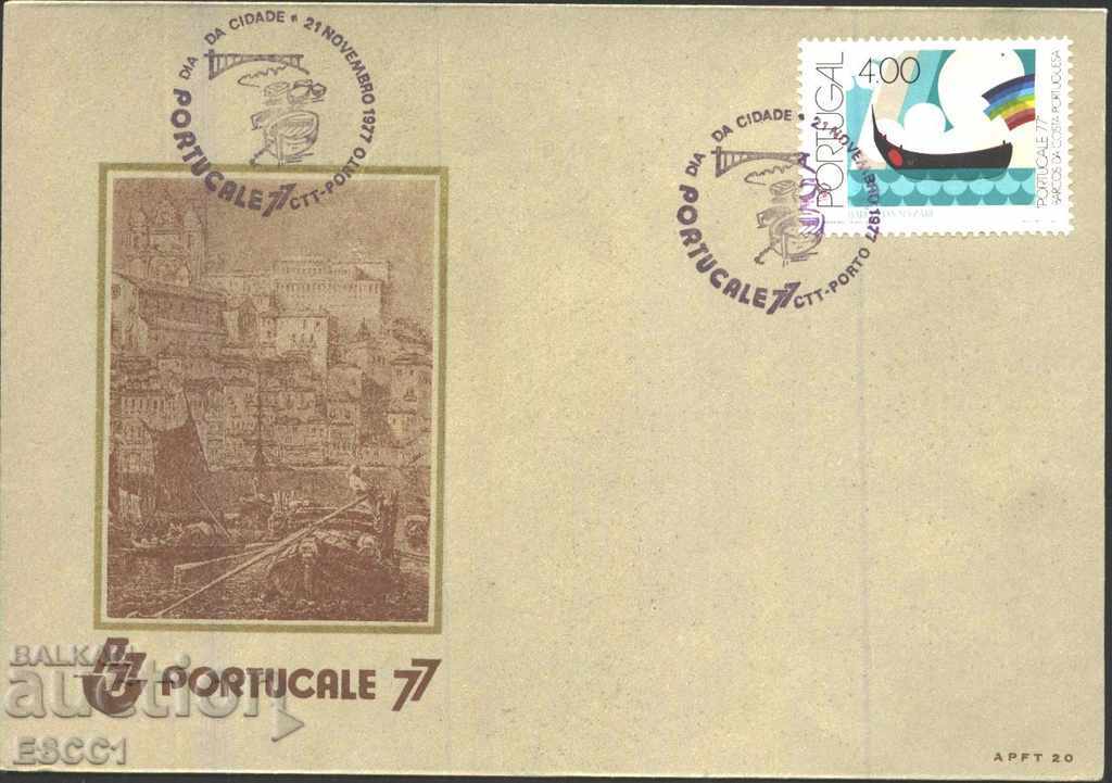 Специален плик и печат Транспорт  1976 от Португалия