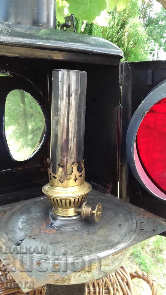 An old German festive gas lantern - 6