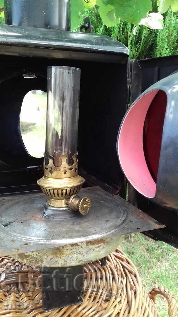 An old German festive gas lantern - 7