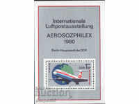 1980. GDR. Aviation - 25th anniversary of Interflug Airl. Block.