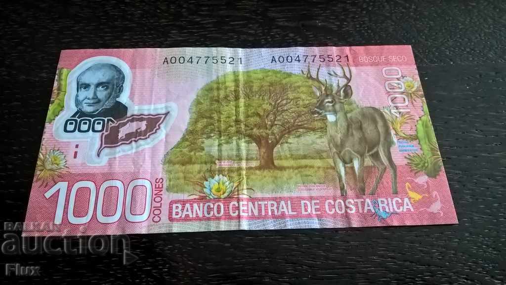 Banknote - Costa Rica - 1000 Colon | 2009 with price 9.00 BGN | € 4.60 Banknote - Costa Rica - 1000 Colon | 2009 with price 9.00 BGN | € 4.60