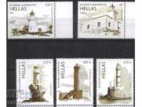 Чисти марки Морски Фарове 2009  от Гърция