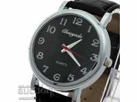New men's watch with large figures stylish modern black