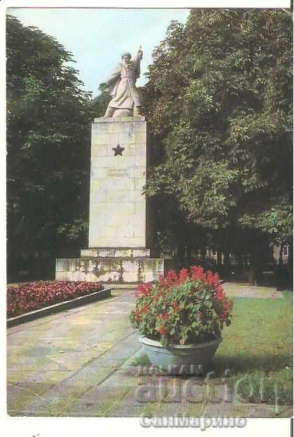Postcard Bulgaria Nova Zagora Monument of the Soviet warrior *