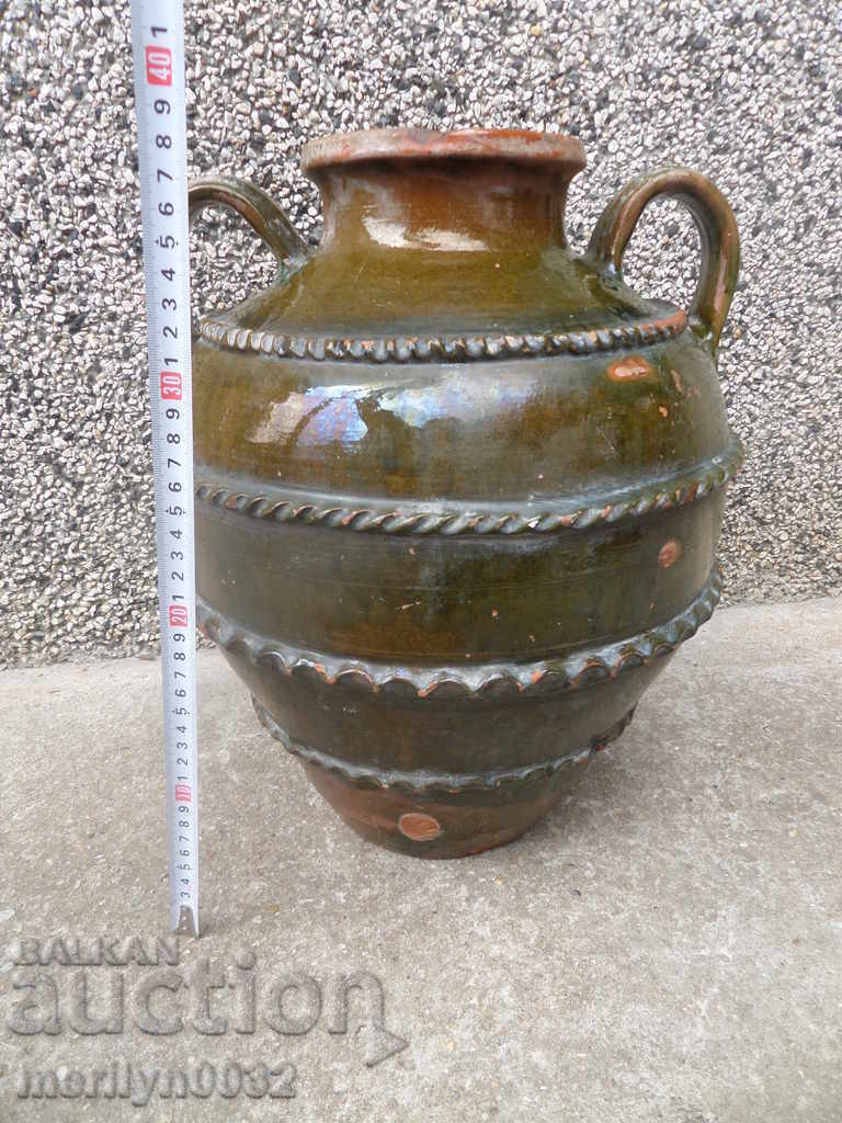 Παλιά πήλινο δοχείο με glench, κατσαρόλα, κεραμική, pitos με τιμή 149.00 BGN | € 76.18 Παλιά πήλινο δοχείο με glench, κατσαρόλα, κεραμική, pitos με τιμή 149.00 BGN | € 76.18