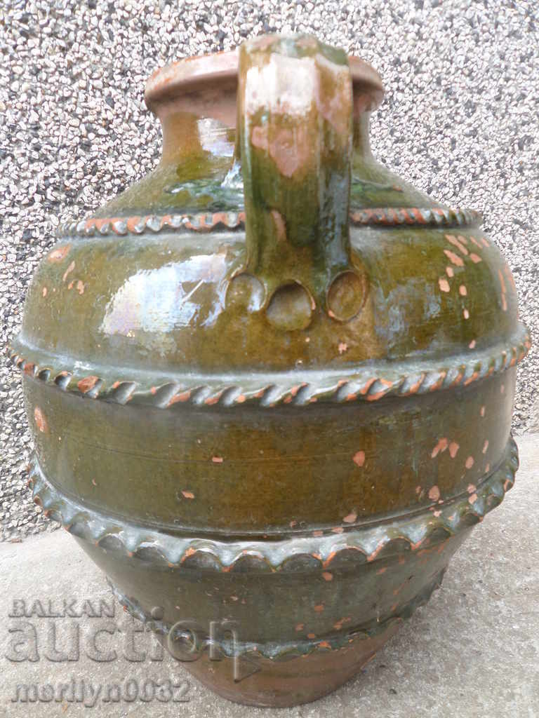Παλιά πήλινο δοχείο με glench, κατσαρόλα, κεραμική, pitos - 7 Παλιά πήλινο δοχείο με glench, κατσαρόλα, κεραμική, pitos - 7