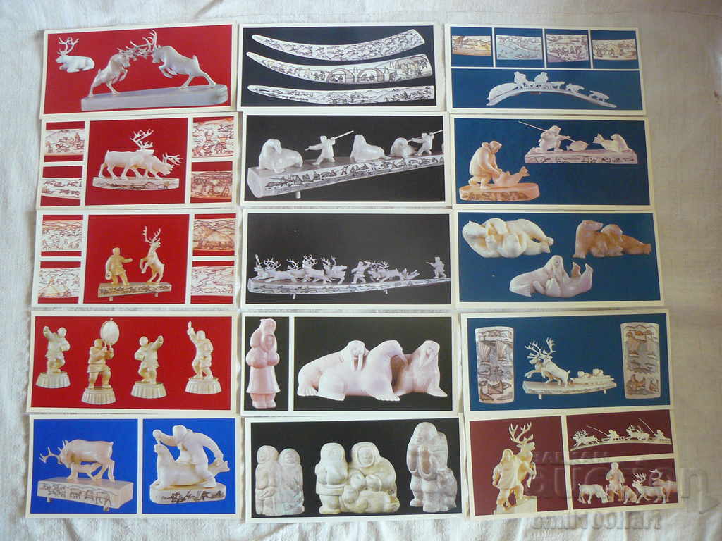 Auction Cards 15 pieces The bob of a bone in Chukotka Auction Cards 15 pieces The bob of a bone in Chukotka