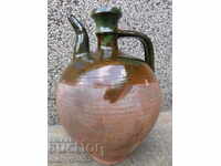 Old clay vinegar bowl, pottery, krondir, pitcher