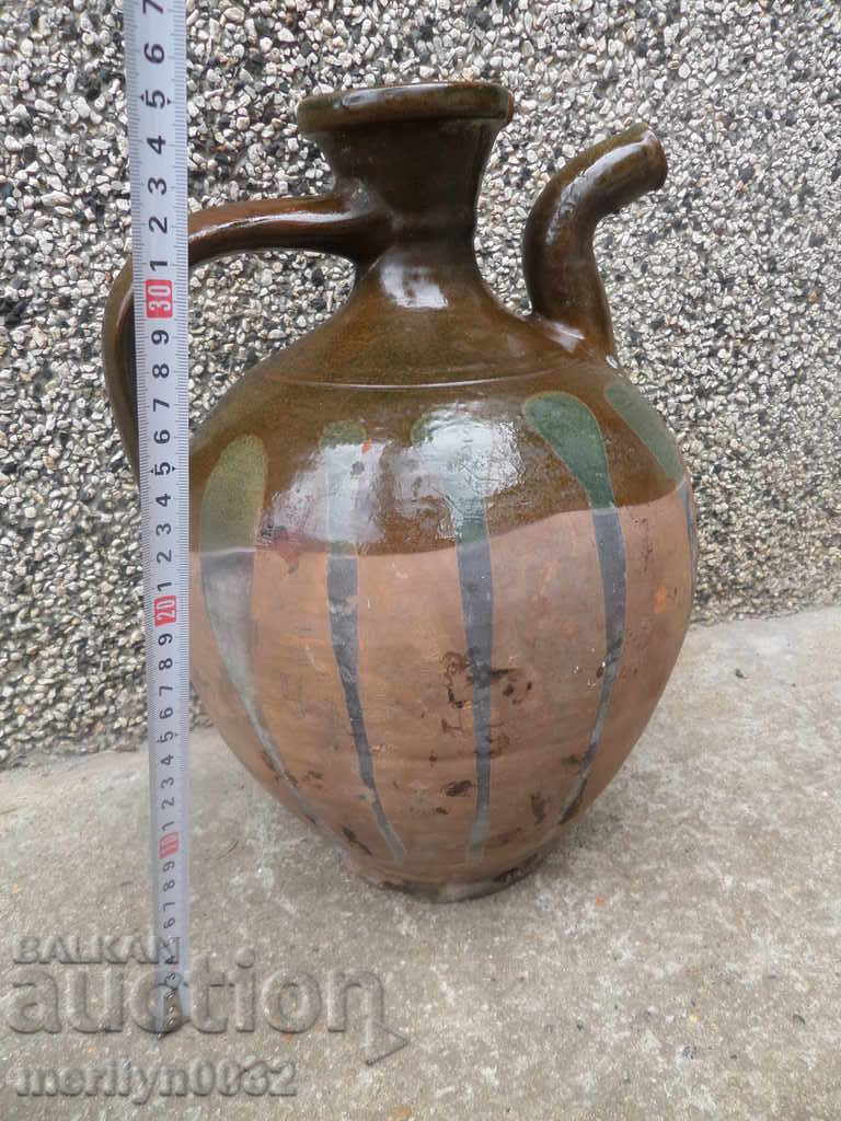 Παράδοση Παλιό πήλινο μπολ με ξύδι, κεραμική, krondir, στάμνα Παράδοση Παλιό πήλινο μπολ με ξύδι, κεραμική, krondir, στάμνα