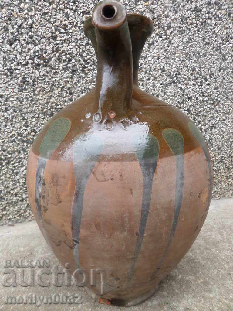 Παλιό πήλινο μπολ με ξύδι, κεραμική, krondir, στάμνα - 5 Παλιό πήλινο μπολ με ξύδι, κεραμική, krondir, στάμνα - 5