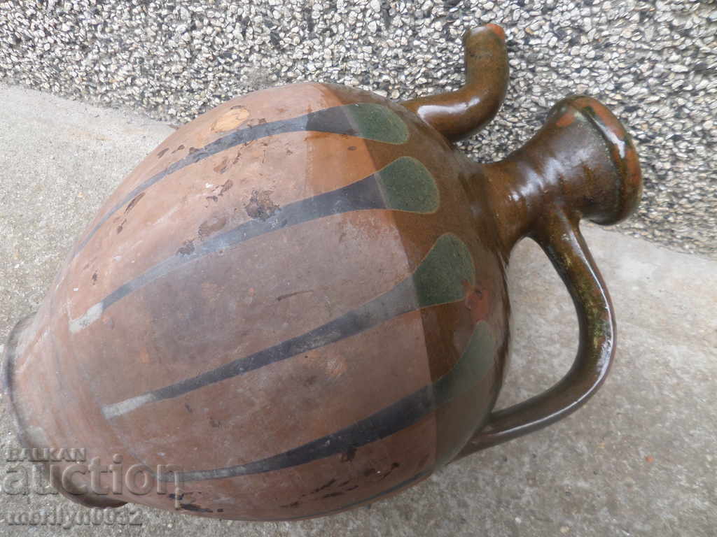 Παλιό πήλινο μπολ με ξύδι, κεραμική, krondir, στάμνα - 6 Παλιό πήλινο μπολ με ξύδι, κεραμική, krondir, στάμνα - 6