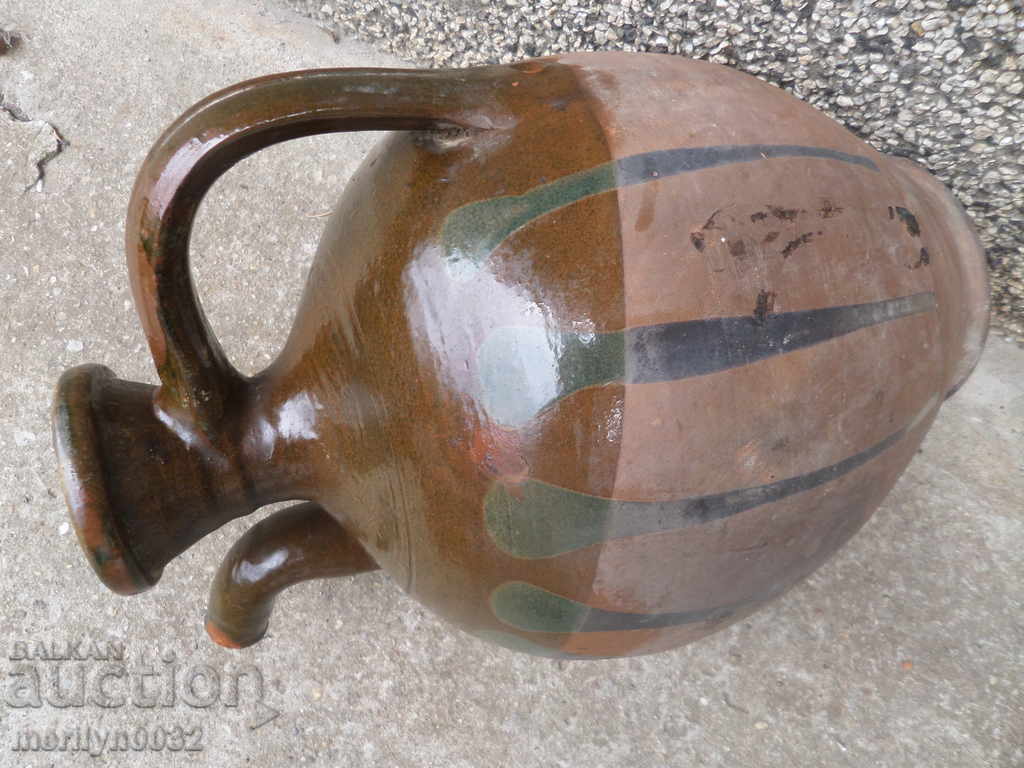 Παλιό πήλινο μπολ με ξύδι, κεραμική, krondir, στάμνα - 7 Παλιό πήλινο μπολ με ξύδι, κεραμική, krondir, στάμνα - 7