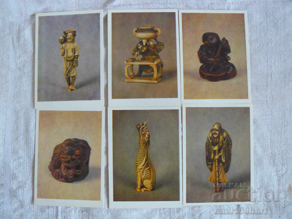 Οι ταχυδρομικές κάρτες έχουν ρυθμιστεί σε 16 τεμάχια. Μινιατούρα Ιαπωνική Γλυπτική Netsky - 5 Οι ταχυδρομικές κάρτες έχουν ρυθμιστεί σε 16 τεμάχια. Μινιατούρα Ιαπωνική Γλυπτική Netsky - 5