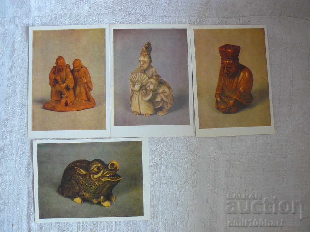 Οι ταχυδρομικές κάρτες έχουν ρυθμιστεί σε 16 τεμάχια. Μινιατούρα Ιαπωνική Γλυπτική Netsky - 7 Οι ταχυδρομικές κάρτες έχουν ρυθμιστεί σε 16 τεμάχια. Μινιατούρα Ιαπωνική Γλυπτική Netsky - 7