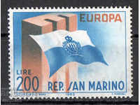 1960. Сан Марино. Европа - Националното знаме на Сан Марино.