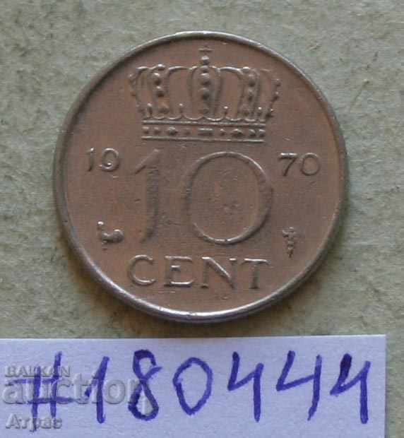 10 cenți 1970 Olanda