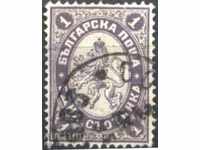 Клеймована марка Редовни Голям лъв ii 1 стот  1886 България