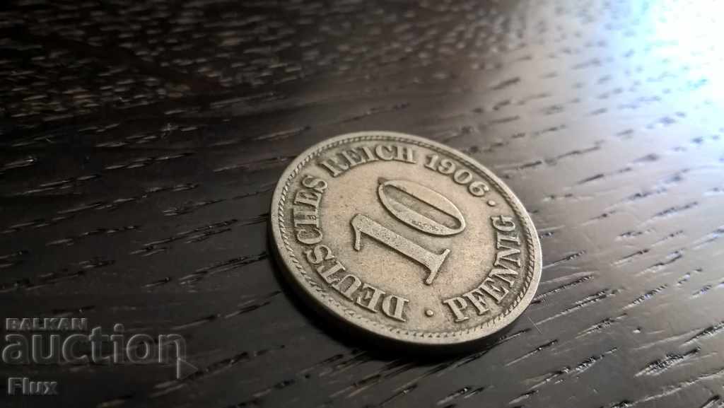 Райх монета - Германия - 10 пфенига | 1906г.; серия A