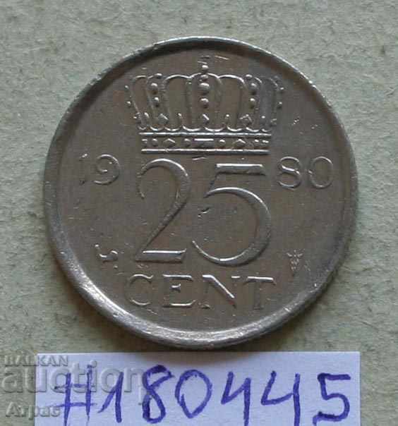 25 цента 1980 Холандия