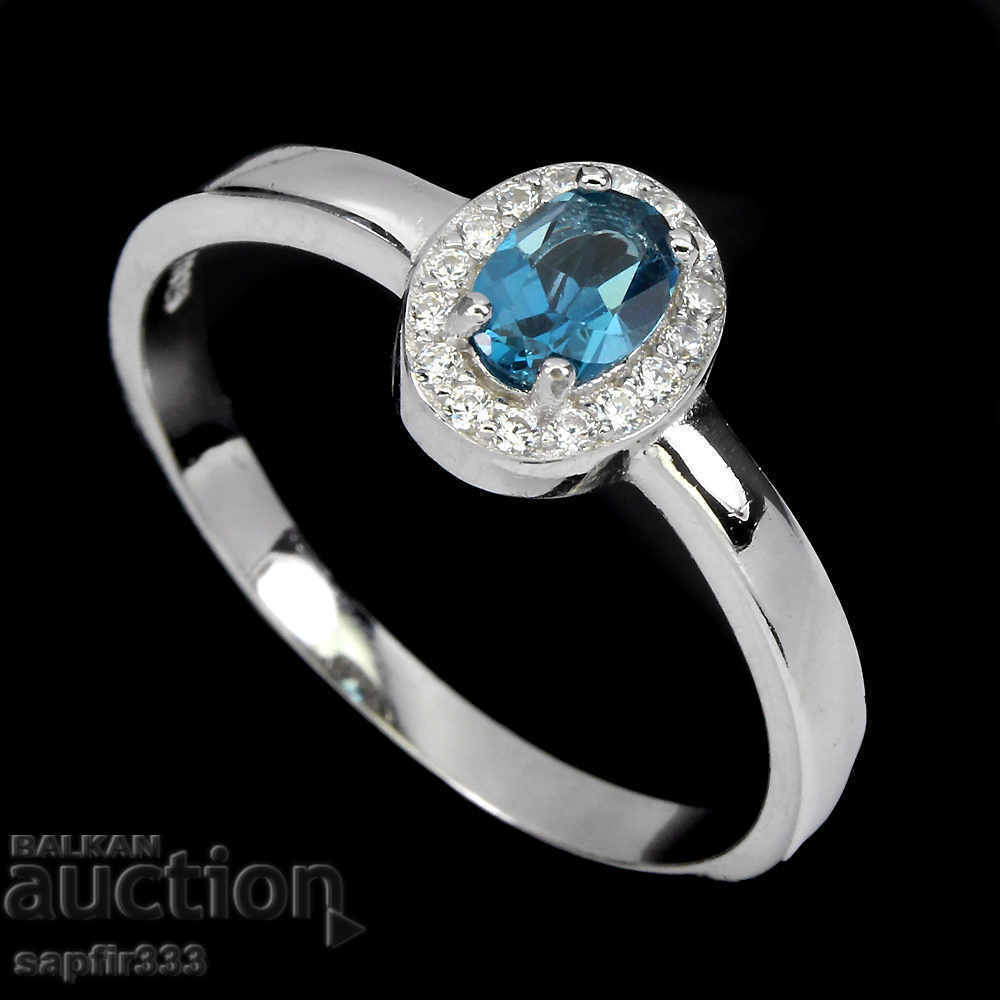 UNIQUE SILVER RING WITH NATURAL TOPAZ AND CYCLONS with price 147.00 BGN | € 75.16 UNIQUE SILVER RING WITH NATURAL TOPAZ AND CYCLONS with price 147.00 BGN | € 75.16