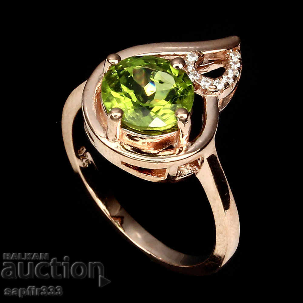 SOLD SILVER RING "PLAM" WITH A NATURAL PERIOD with price 152.00 BGN | € 77.72