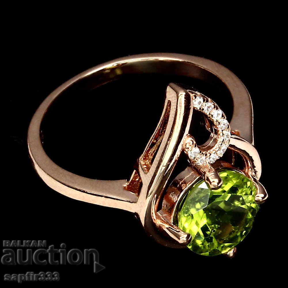 Auction  SOLD SILVER RING "PLAM" WITH A NATURAL PERIOD