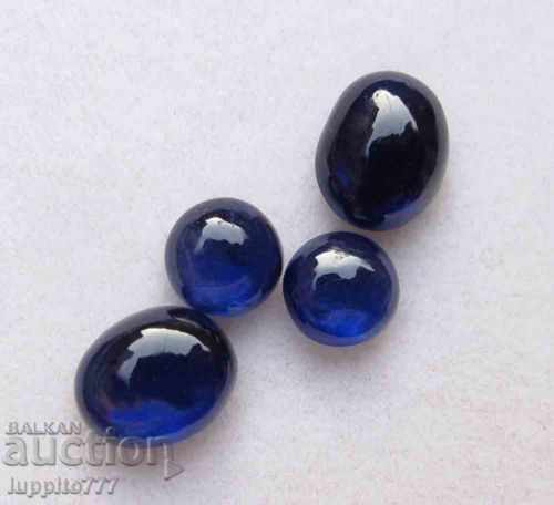 6.30 carat sapphire 4 oval cabin 2 pairs