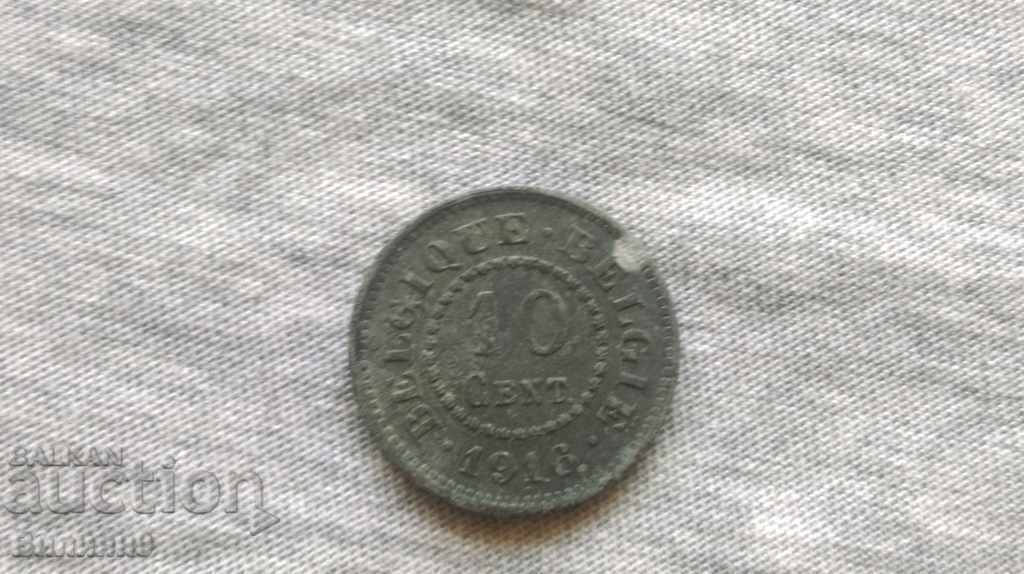 Белгия 10 сантима 1916