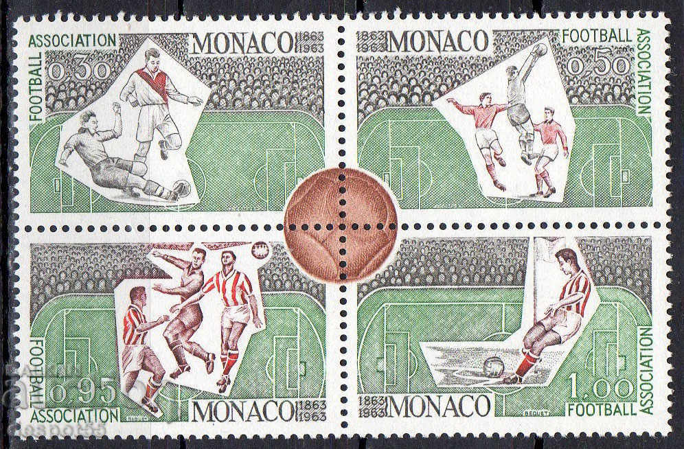 Auction 1963. Monaco. 100 years English Football Association + 2 bl. Auction 1963. Monaco. 100 years English Football Association + 2 bl.