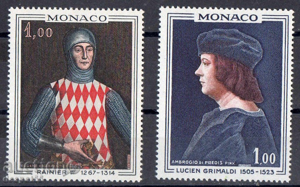 1967. Monaco. Picturi - prinți și prințese de Monaco.