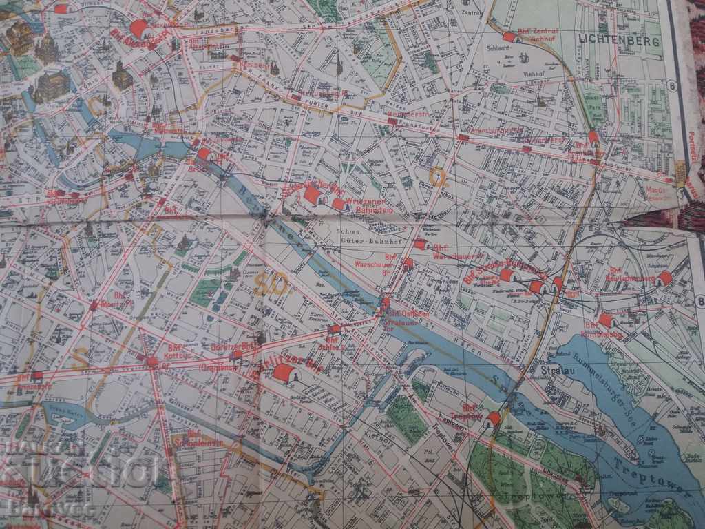 Доставка на Стара немска карта Берлин с бункерите