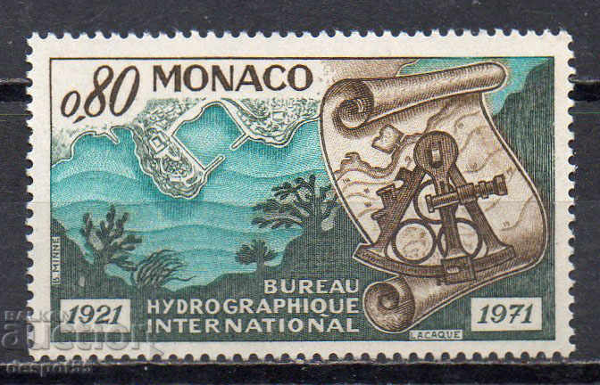 1971. Monaco. 50 de ani de la Biroul hidrografic internațional.