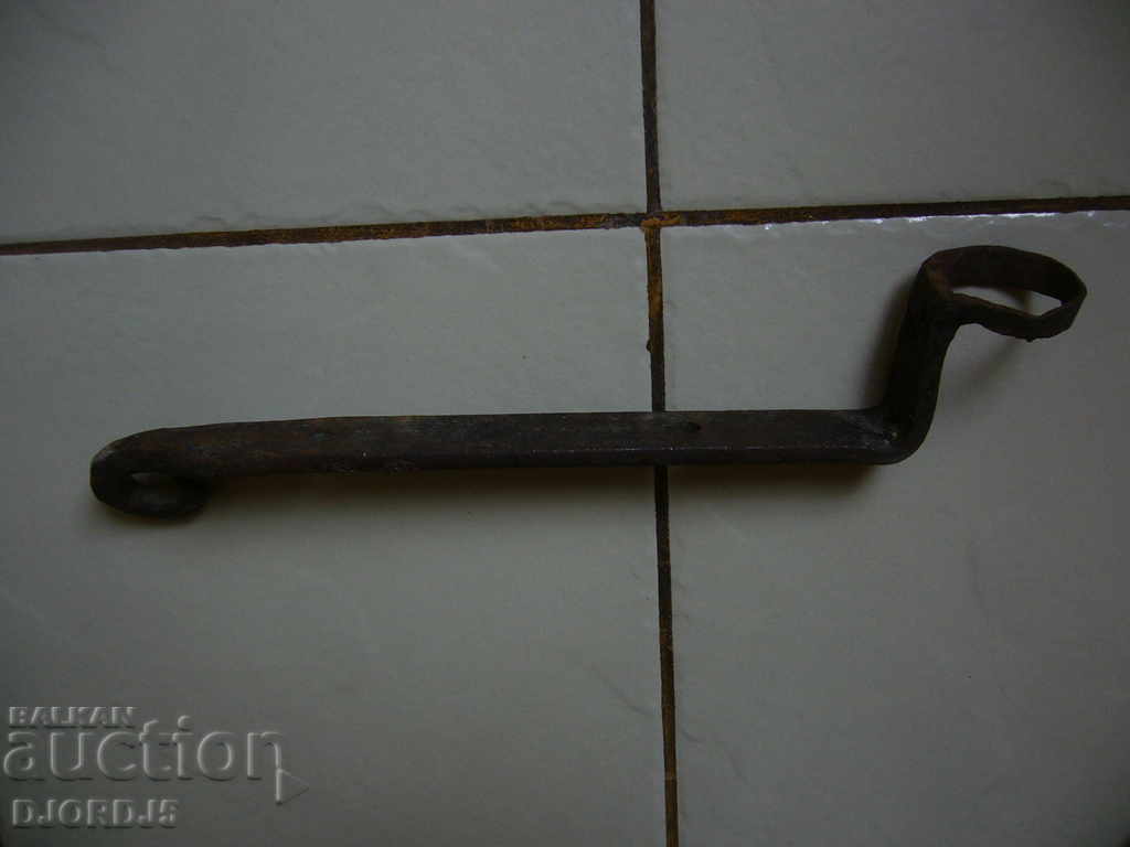An old wrought key from a wagon