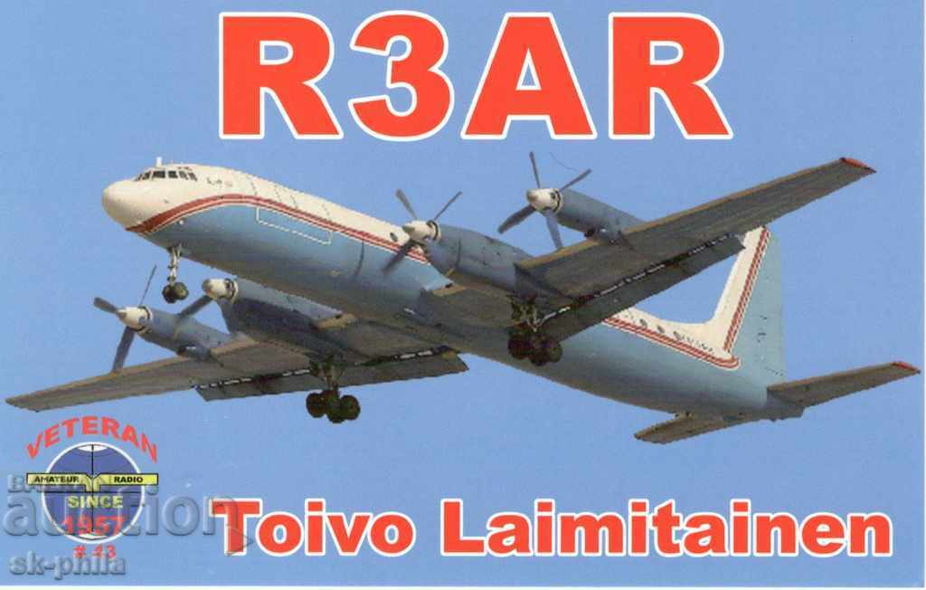 Cartelă radio - Avionul pasagerului Tu-114