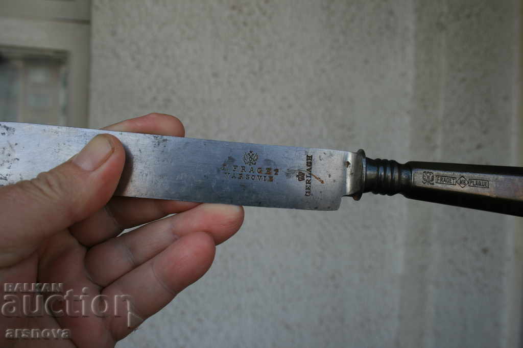 Knife J Fraget Warsaw, Russian Empire, utensils