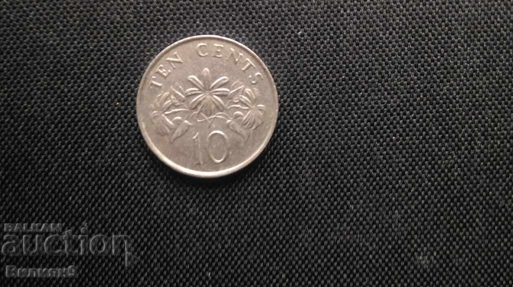 10 цента Сингапур 1991