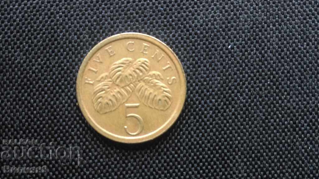 5 цента 1987 Сингапур