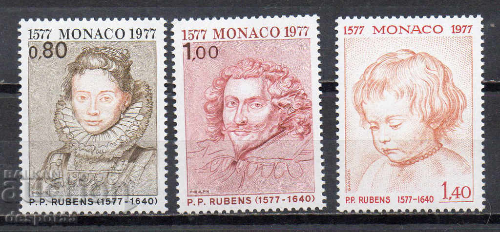 1977. Monaco. 400 de ani de la nașterea lui Rubens - pictor.