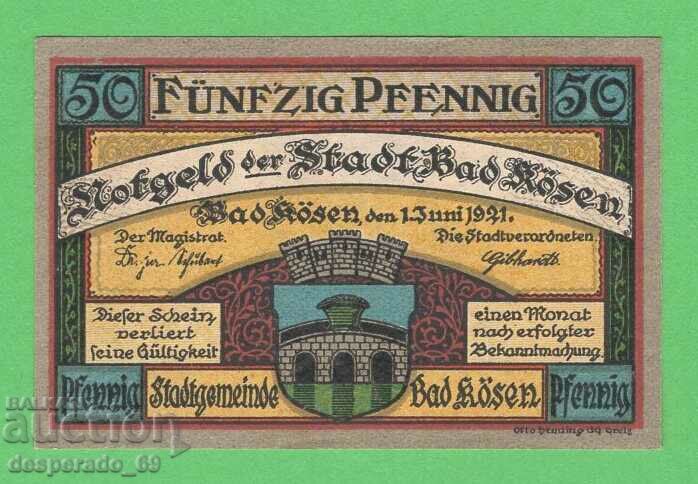 (¯`'•.¸NOTGELD (city Bad Kösen) 1921 UNC -50 pfennig¸.•'´¯) with price 2.50 BGN | € 1.28 (¯`'•.¸NOTGELD (city Bad Kösen) 1921 UNC -50 pfennig¸.•'´¯) with price 2.50 BGN | € 1.28