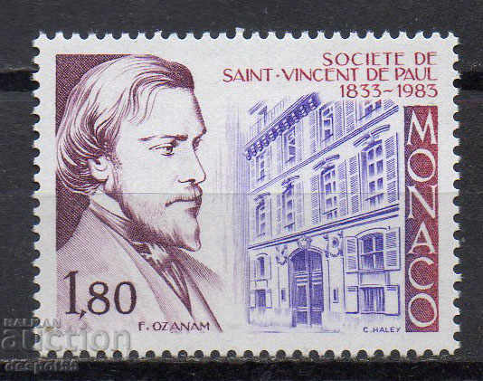 1983. Monaco. 150 years since the birth of St. Vincent de Paul.