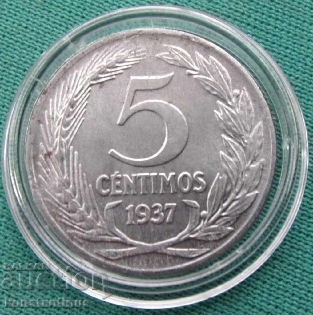 Republica Spania 5 Центимо 1937 UNC Foarte rare cu preț € 12.78 | 25.00 BGN