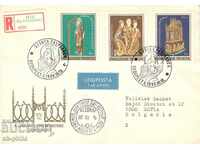 Postage envelopes - Traveled first envelope - art