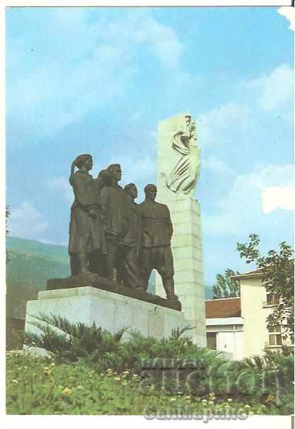 Map Bulgaria Karlovo Monument fighters against fascism *