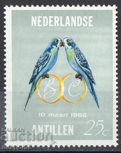 1966. The Netherlands Antilles. Royal Wedding.