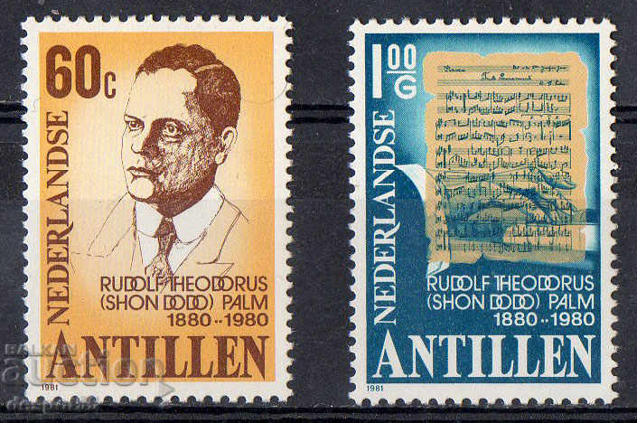 1981. The Netherlands Antilles. Rudolf Palm - composer.